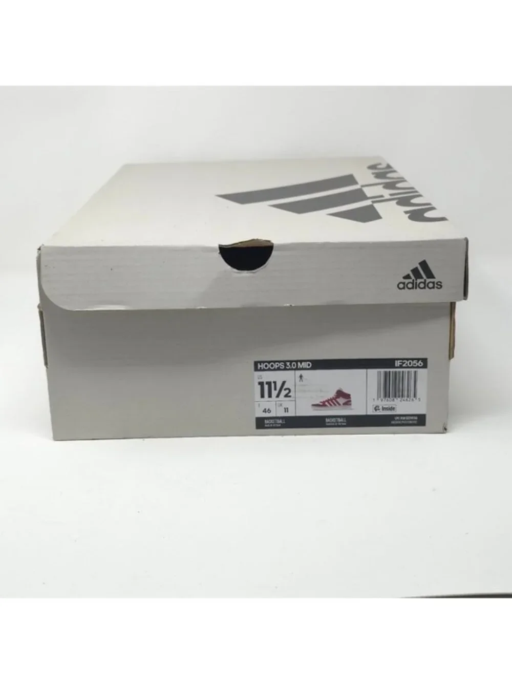 adidas Men’s Hoops 3.0 Mid Basketball Shoes Red - Picture 11 of 11